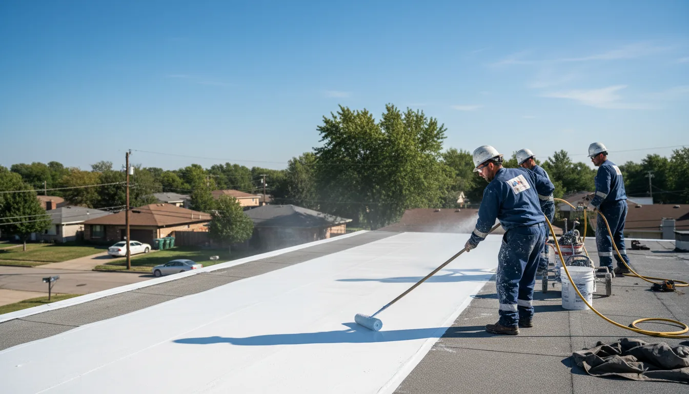 Commercial roof coating in Oakhurst, TX near me
